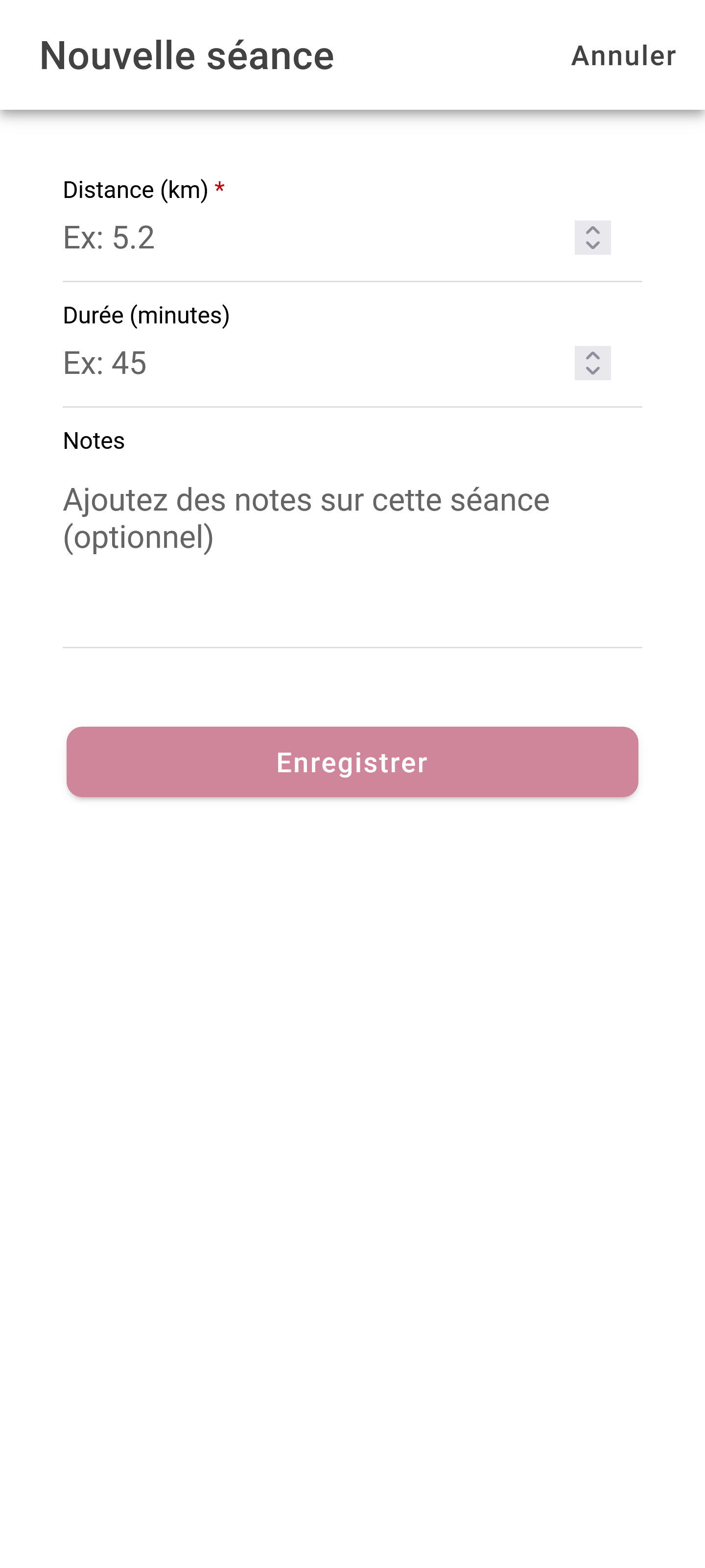 Nouvelle session de marche